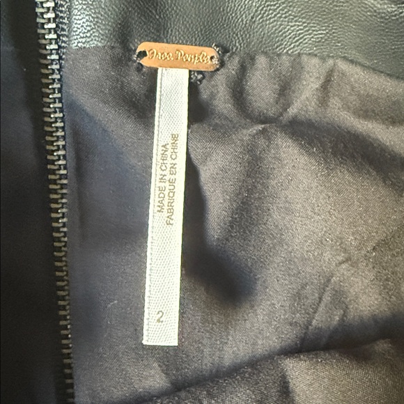 Free People Black Leather Skirt - Picture 3 of 5